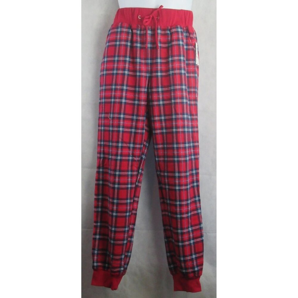 Charter Club Men's Lounge Jogger Pajama Pants, Holiday Red Multi Plaid